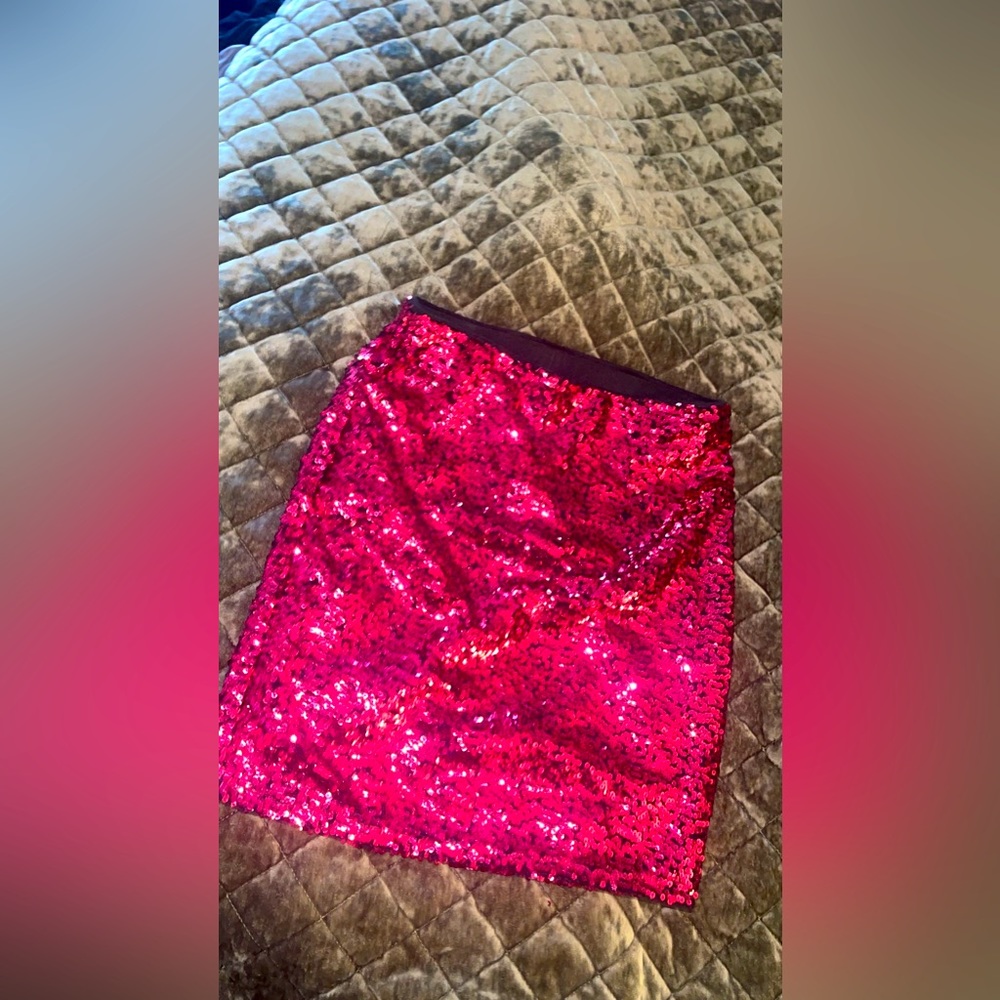 women's sequin mini skirt